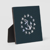 ブルークロムライクヨットフラッググリ車のール フォトプラーク (正面)