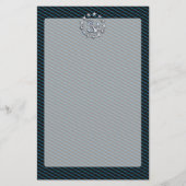 ブルークロムライクヨットフラッググリ車のール 便箋 (正面)