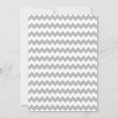 ブルークローバーシェブロン誕生日招待状 招待状 (裏面)