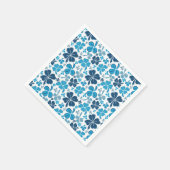 ブルークローバーシャムロックパターンセントパトリックの日 スタンダードカクテルナプキン (角)