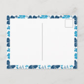 ブルークローバーシャムロックパターンセントパトリックの日 ポストカード (裏面)