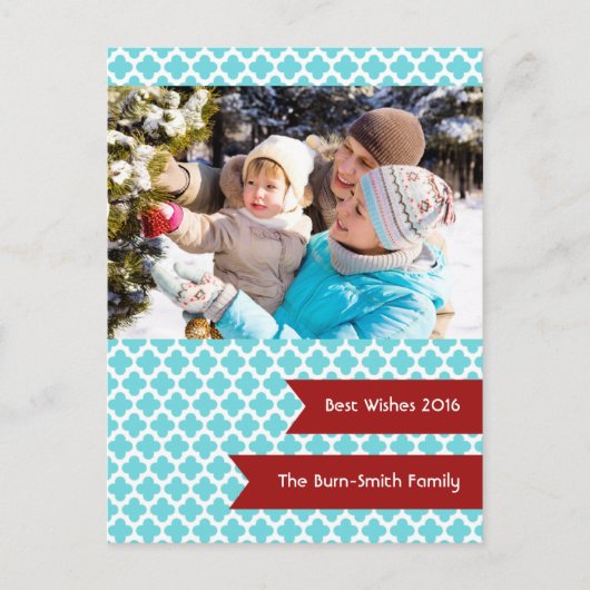 ブルークローバーフォトホリデー シーズンポストカード (正面)