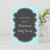 ブルークローバーベビーシャワー招待状 招待状 (スタンド正面)