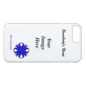 ブルークローバーリボンTmpl by Kenneth Yoncich Case-Mate iPhoneケース (裏面(横))