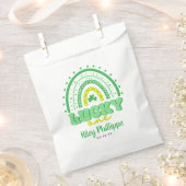 ブルークローバー&レインボーラッキーワンファースト誕生日 フェイバーバッグ (クリップ留めされた状態)