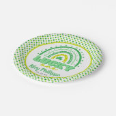 ブルークローバー&レインボーラッキーワンファースト誕生日 ペーパープレート (アングル)