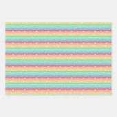 ブルークローバー&レインボーラッキーワンファースト誕生日 ラッピングペーパーシート (正面3)