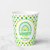 ブルークローバー&レインボーラッキーワンファースト誕生日 紙コップ (裏面)