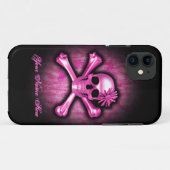 ブルークロームスカルとクロスボーンiPhone 5ケース Case-Mate iPhoneケース (裏面(横))