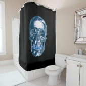 ブルークロームスカルシャワーカーテン シャワーカーテン (インサイチュ)