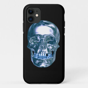 ブルークロームスカルiPhone 5Gケース iPhone 11 ケース