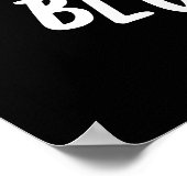 ブルークンバー悲しおもしろいい野菜キュウリープンダークBG ポスター (角)