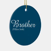 ブルークールおもしろいワールドの最高のEver Brotherの定義 セラミックオーナメント (右)