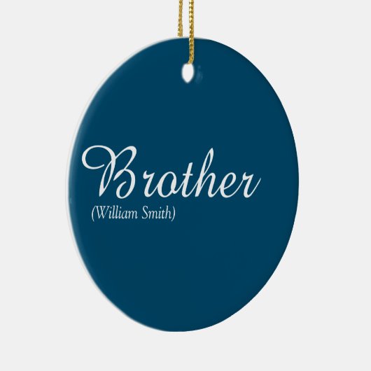 ブルークールおもしろいワールドの最高のEver Brotherの定義 セラミックオーナメント (右)