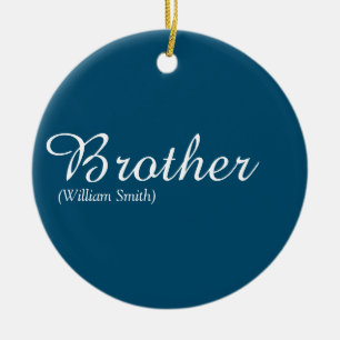 ブルークールおもしろいワールドの最高のEver Brotherの定義 セラミックオーナメント