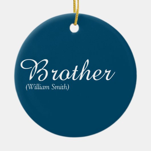 ブルークールおもしろいワールドの最高のEver Brotherの定義 セラミックオーナメント (正面)