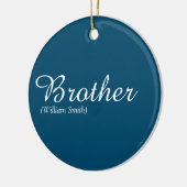 ブルークールおもしろいワールドの最高のEver Brotherの定義 セラミックオーナメント (左)