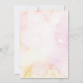 ブルークールウォーターカラーメンフィスチ結婚ックズ 招待状 (裏面)