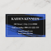 ブルークールカーサービス詳細写真テンプレート 名刺 (裏面)