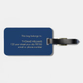 ブルークールゴールデンはっきりしたイエローボンボヤージュ ラゲッジタグ (裏面横)