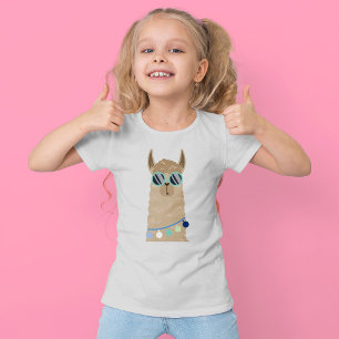 ブルークールサングラスラマ Tシャツ