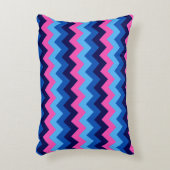 ブルークールピンク山形アクセント枕 アクセントクッション (正面(垂直))