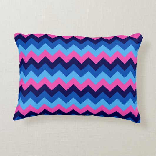 ブルークールピンク山形アクセント枕 アクセントクッション (裏面)