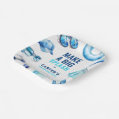 ブルークールプールパーティーサマーボーイズ誕生日 ペーパープレート (傾斜あり)