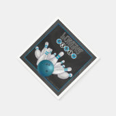 ブルークールボーリングパーティー紙ナプキンス スタンダードカクテルナプキン (角)