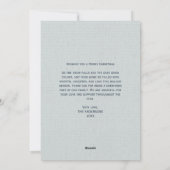 ブルークールミニマル家族写真クリスマス シーズンカード (裏面)