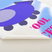 ブルークール宇宙船フリースブランケット シェルパブランケット (3/4)