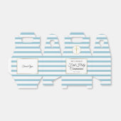 ブルークール金ゴールドストライプファースト聖餐式 フェイバーボックス (折り畳みなし)