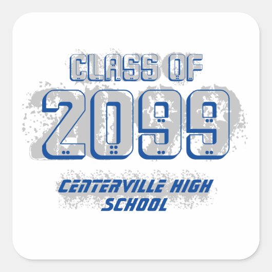 ブルーク動揺してモダンラス スクエアシール (正面)