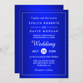 ブルーク素晴らしラス王室の結婚式招待状カード 招待状 (正面/裏面)