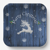 ブルーク素朴リスマストインデア紙プレート ペーパープレート (正面)