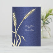 ブルーク結婚リームの小麦の花 招待状 (スタンド正面)