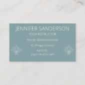 ブルーグかわいらしリーンボホフローラロータスヨガ 名刺 (裏面)