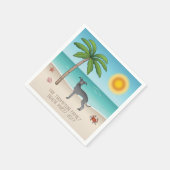 ブルーグイタリアンレイハウンドアットトロピカルサマービーチ スタンダードカクテルナプキン (角)