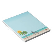 ブルーグイタリアンレイハウンドアットトロピカルサマービーチ ノートパッド (アングル)