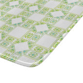 ブルーグエレガントリーンジェムルックグラスキッチン カッティングボード (角)