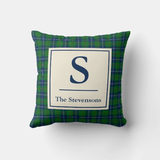 ブルーグクラシックリーンタータンチェックプレイパーソナライズされたド クッション (裏面)