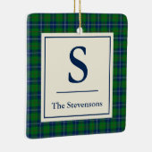 ブルーグクラシックリーンタータンチェックプレイパーソナライズされたド   セラミックオーナメント (右)