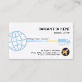 ブルーグスタイリッシュローブロジスティックルート輸送 名刺 (正面)