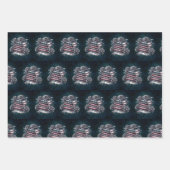 ブルーグッドガールモーリーグレーラッピングのシェード ラッピングペーパーシート (正面3)