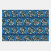 ブルーグッドガールモーリーグレーラッピングのシェード ラッピングペーパーシート (正面2)