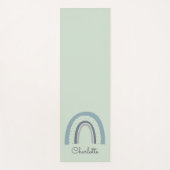 ブルーグパーソナライズされたリーンレインボー ヨガマット (正面)