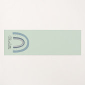 ブルーグパーソナライズされたリーンレインボー ヨガマット (正面(横))