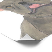 ブルーグパーソナライズされたレーフレンチブルフランスのドッグアート フォトプリント (角)