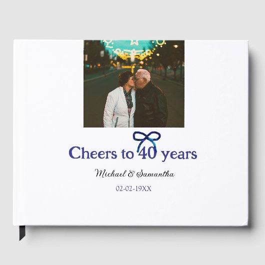 ブルーグボウ応援40周年結婚の ゲストブック (正面)