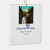 ブルーグボウ応援40周年結婚の セラミックオーナメント (右)